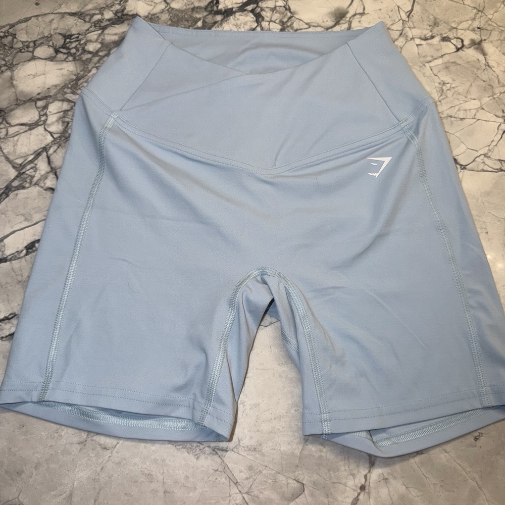 Gymshark Women's Size Small Blue Crossover Bike Shorts Excellent